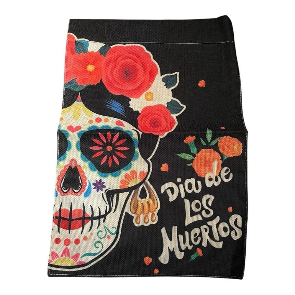 Colorful Dia de Los Muertos Garden Flag‎